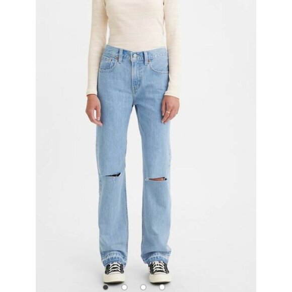 Levi's Low Pro Straight Sweet Stonewash Light Jeans Size 25 - Picture 1 of 4